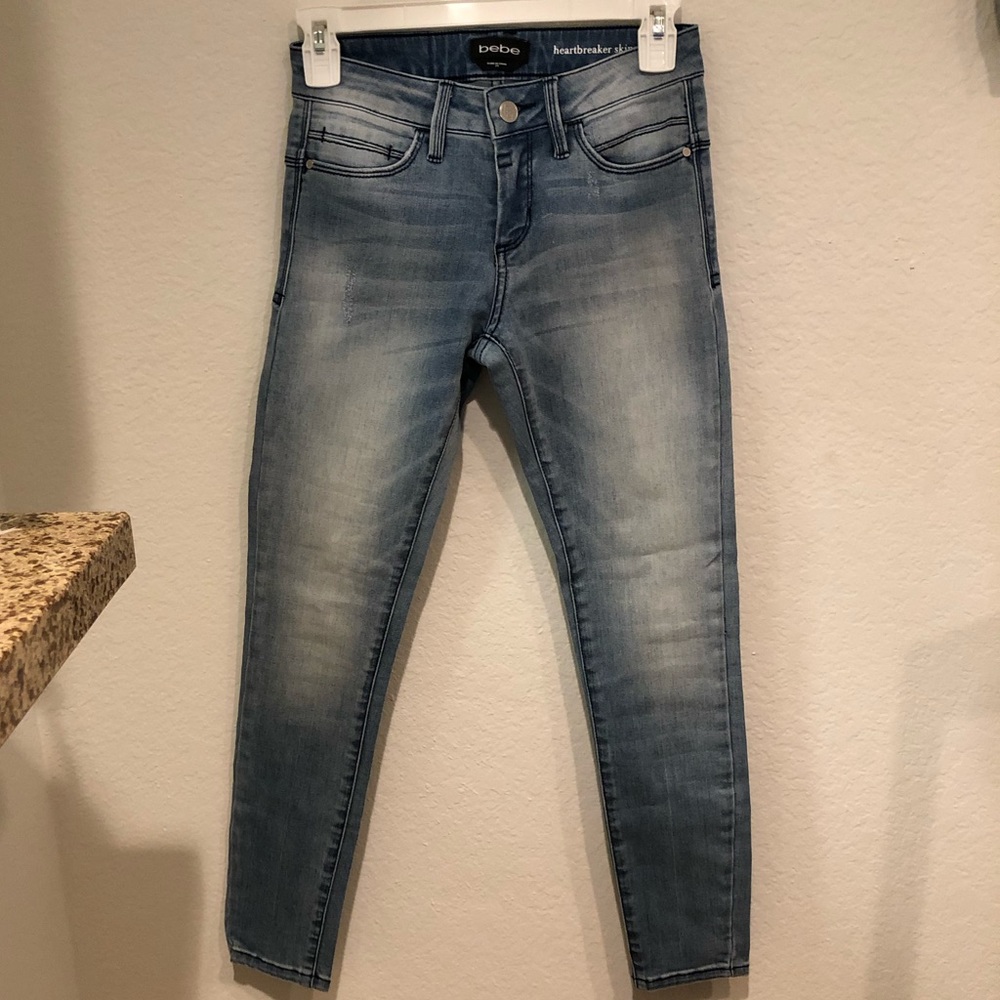 Bebe Skinny Jeans with Star Print